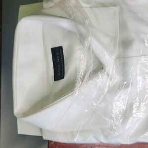 Zara Man White Long Sleeve Dress Shirt